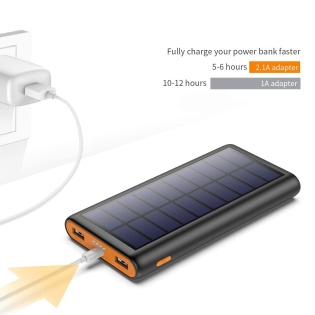 Портативна батарея Solar Power Bank 26800mAh ‎HX160S4 iз сонячною панеллю (Чорний)