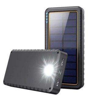 Портативна батарея Solar Power Bank 26800mAh HX160S6 iз сонячною панеллю (Чорний)