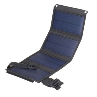 Портативна вологостiйка сонячна панель Solar panel 15W 1xUSB С01549 (Чорний)