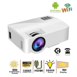Портативный мультимедийный проектор LEJIADA A8 WIFI (Белый)