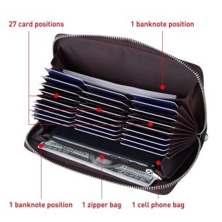 Портмоне чоловіче шкіряне Bison Denim N8271-1B (Чорний)