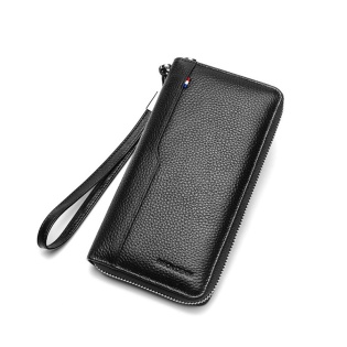 Портмоне мужское кожаное Bison Denim N8271-1B (Черный)