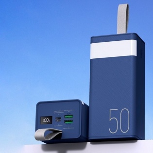 Повербанк 50000мАч 22.5Вт Type-C 2x USB Remax Chinen RPP-321 с фонариком (Синий)