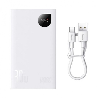 Повербанк Baseus Adaman2 PPAD050002 20000 мАг 30Вт Type-C 2x USB (Білий)