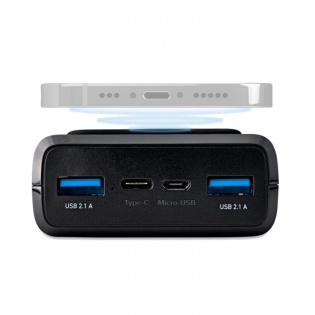 Повербанк бездротовий 20000 мАг SBS Wireless 10Вт 2.1А 2x USB Type-C (Чорний)