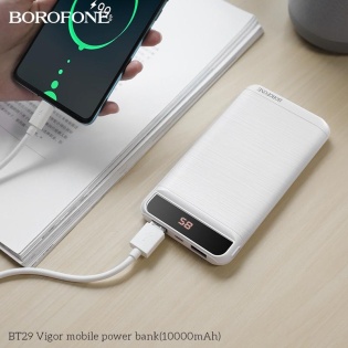 Повербанк Power Bank BOROFONE BT29 Vigor 10000mAh (Бiлий)