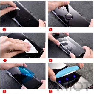 Захисне скло PowerPlant для Xiaomi Mi 10 (рідкий клей + УФ лампа)