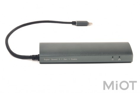 Перехідник PowerPlant Type-C - 2xUSB 3.0, Type-C USB 3.1, Gigabit Ethernet (CA910557)