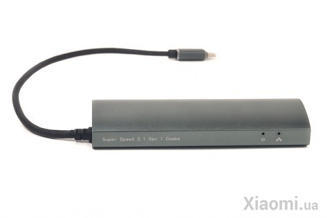 Переходник PowerPlant Type-C - 2xUSB 3.0, Type-C USB 3.1, Gigabit Ethernet (CA910557)