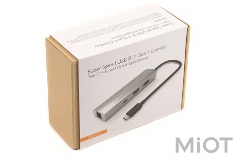 Перехідник PowerPlant Type-C - 2xUSB 3.0, Type-C USB 3.1, Gigabit Ethernet (CA910557)
