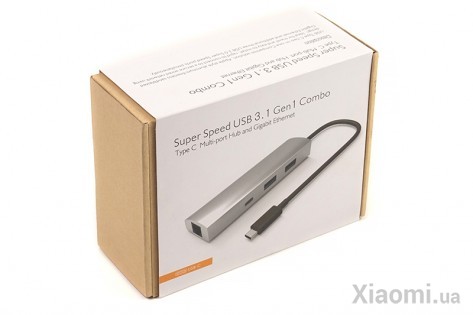 Переходник PowerPlant Type-C - 2xUSB 3.0, Type-C USB 3.1, Gigabit Ethernet (CA910557)