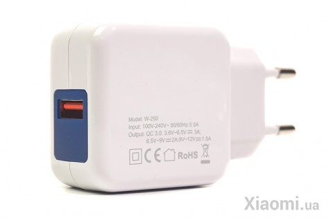 Сетевое зарядное  устройство PowerPlant W-250 USB QC 3.0: 220V, 3A (SC230013)