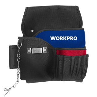 Поясна сумка для інструментів Workpro WP281015 з органайзером (Чорний)