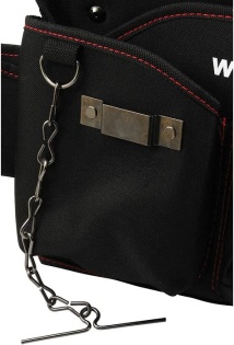 Поясная сумка электрика для инструментов Workpro WP281015 с органайзером (Черный)