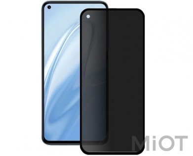 Захисне скло Privacy 5D (full glue) для Xiaomi Redmi Note 9 / Redmi 10X Black (147460)
