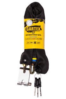 Противоугонная цепь (велозамок) Gartex Z1 Light 1200x5 мм Черный