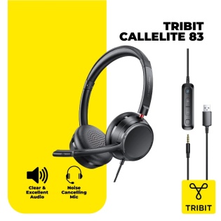 Дротові навушники Tribit CallElite BTH83 з мікрофоном та шумозаглушенням (Чорний)