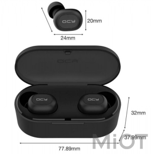 Бездротові навушники QCY T2S TWS Bluetooth Earphones Black