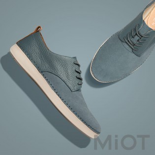 Чоловічі туфлі Xiaomi QIMIAN men's lightweight simple casual shoes CM703F01 Grey/Blue 43