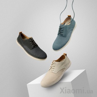Мужские туфли Xiaomi QIMIAN men's lightweight simple casual shoes CM703F01 Grey/Blue 43