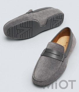 Чоловічі мокасини замшеві Xiaomi QIMIAN Suede leather beanie shoes Grey 42 size