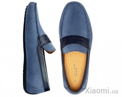 Мужские мокасины замшевые Xiaomi QIMIAN Suede leather beanie shoes Blue 39 size