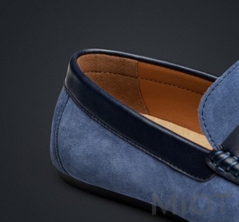 Чоловічі мокасини замшеві Xiaomi QIMIAN Suede leather beanie shoes Blue 43 size