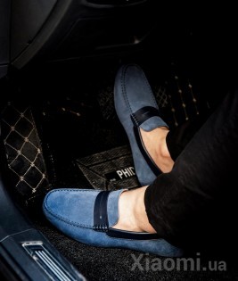 Мужские мокасины замшевые Xiaomi QIMIAN Suede leather beanie shoes Blue 43 size