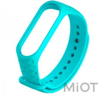 Ремінець Rhomb Design для Xiaomi Mi Band 3/4 Light Blue