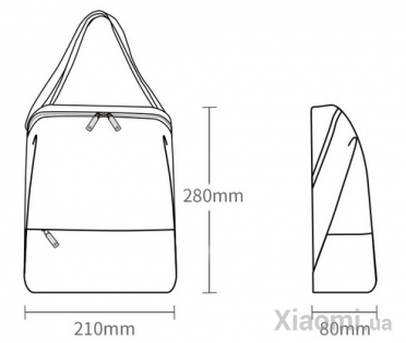 Сумка Xiaomi Runmi 90 Ninetygo Urban Simple Messenger Bag Light Gray