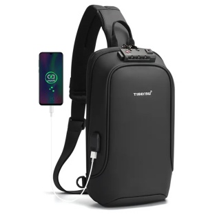 Рюкзак с одной лямкой Tigernu T-S8102A и кодовым замком (Черный)