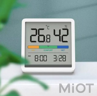 Цифровой Гигрометр Xiaomi Miiiw Temperature Humidity Clock White S210 (MW22S06)