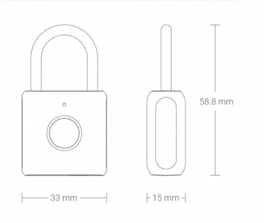 Сенсорный портативный замок Xiaomi UODI Smart Fingerprint Padlock (YD-K1) Green