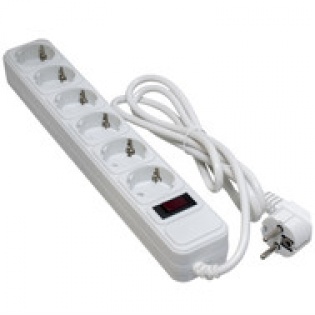 СЕТЕВОЙ ФИЛЬТР 6 РОЗЕТОК WHITE 1.8 м, 3*1мм2 SP-1062W PATRON