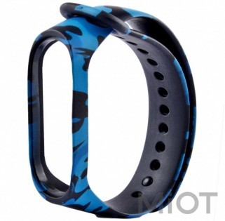 Ремінець Silicone Khaki для Mi Band 3/4 Blue