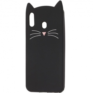 Силиконовая накладка 3D Cat для Xiaomi Redmi Note 5 Pro / Note 5 (DC) Черный (106855)
