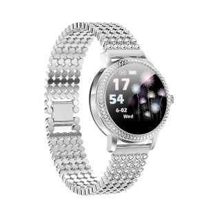 Смарт часы Linwear LW20 Pro Metal с измерением давления и пульса (Серебристый)