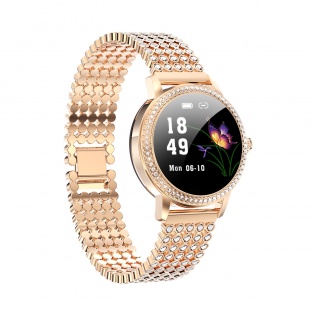 Смарт часы Linwear LW20 Pro Metal с измерением давления и пульса (Золотой)