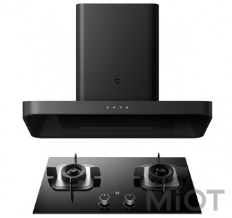 Розумна кухонна витяжка + розумна газова плита Xiaomi Mi Home (Mijia) Black
