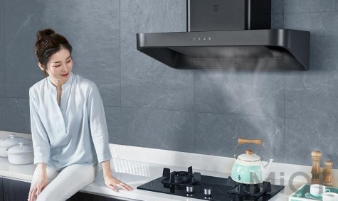 Розумна кухонна витяжка + розумна газова плита Xiaomi Mi Home (Mijia) Black