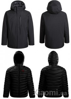 Умный пуховик с тремя зонами обогрева Xiaomi Cotton Smith Black XL