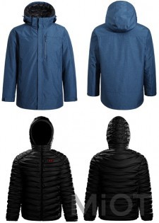 Розумний пуховик з трьома зонами обігріву Xiaomi Cotton Smith Dark Blue 2XL