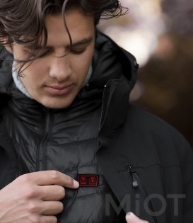 Розумний пуховик з трьома зонами обігріву Xiaomi Cotton Smith Black L