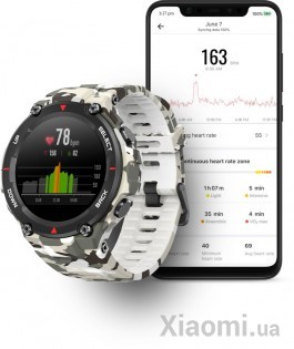 Смарт-часы Xiaomi Amazfit T-REX Camo Green (Международная версия) (A1919)