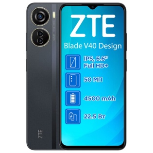 Смартфон ZTE V40 Design 4/128GB Dual Sim Black