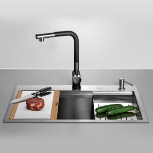 Смеситель кухонный Xiaomi MENSANJOR поворотный с выдвижным изливом (K73DCR-4BK2834)