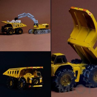 Кар'єрний самоскид механічний конструктор Quarry Transporter Metal-Time MT014