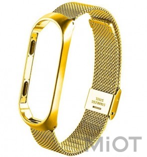 Ремінець металевий Stainless Steel Xiaomi Mi Band 4 Gold