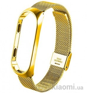 Ремешок металлический Stainless Steel Xiaomi Mi Band 4 Gold