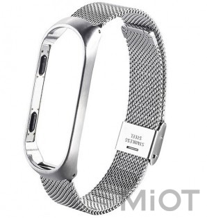 Ремінець металевий Stainless Steel Xiaomi Mi Band 4 Silver